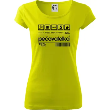 Čárový kód - pečovatelka - Dámské triko Pure - XL ( Limetková )