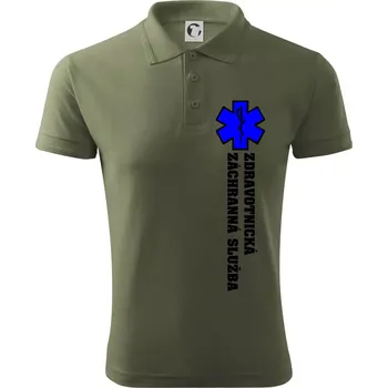 Pánská košile Hvězda života - zdravotnická záchranná služba - Polokošile pánská Pique Polo 203 - 2XL ( Khaki )