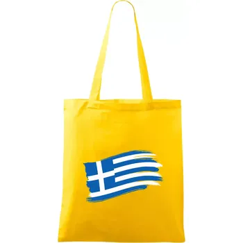 Řecko vlajka - štětkou - Taška bavlněná - 42 x 38 cm ( Žlutá )