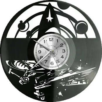 Hodiny LOĎ KOSMICKÁ LOĎ STAR TREK HODINY NÁSTĚNNÉ ORIGINÁLNÍ NÁPAD NA DÁREK