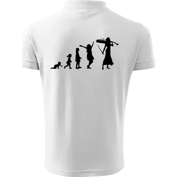 Pánská košile Evoluce cellistka - Polokošile pánská Pique Polo 203 - 5XL ( Bílá )