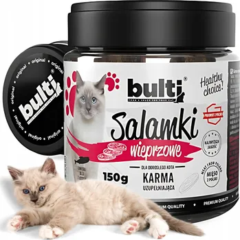 Pamlsek pro psa BULT vepřové salámky 150g pamlsek pro kočky