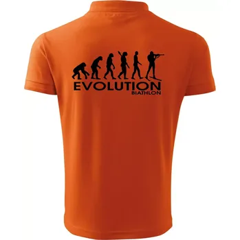 Pánská košile Evoluce biatlonu Biathlon - Polokošile pánská Pique Polo 203 - 4XL ( Oranžová )