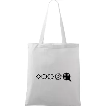 Evoluce pedály - Taška bavlněná - 42 x 38 cm ( Bílá )