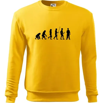 Pánská mikina Evoluce zedník zbiječka - Mikina Essential pánská - 3XL ( Žlutá )