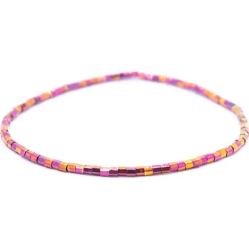 Náramek Milujeme Kameny Hematit barvený růžový - náramek váleček DVABRNA4 445092