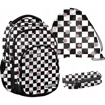 Školní batoh ŠKOLNÍ BATOH PRO MLÁDEŽ Kostkovaný BEUNIQ SADA!