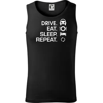 Drive eat sleep repeat - Tílko pánské Core - XL ( Černá )