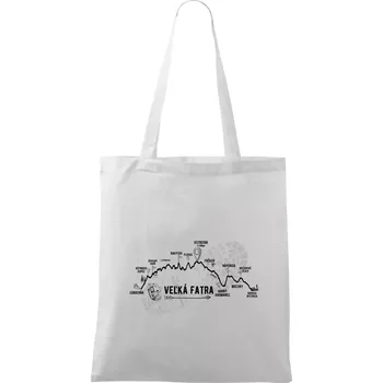 Profil kopca Veľká Fatra - Taška bavlněná - 42 x 38 cm ( Bílá )