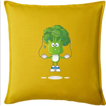 Polštář Brokolice a švihadlo - Polštář 50x50 - 50x50 - Pouze potah ( Žlutá )