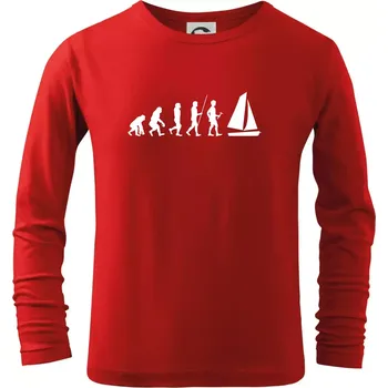 Chlapecké oblečení Evoluce plachtění - Triko dětské Long Sleeve - 146 cm/10 let ( Červená )