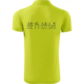 Pánská košile Evoluce vztahu - Polokošile Victory sportovní (dresovina) - XL ( Limetková )