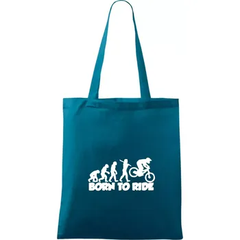 Evoluce Born to ride - Taška bavlněná - 42 x 38 cm ( Petrolejová )