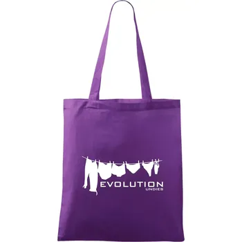 Evoluce spodního prádla - Taška bavlněná - 42 x 38 cm ( Fialová )