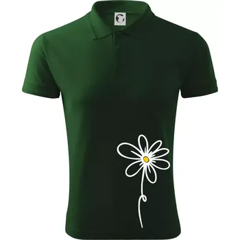 Pánská košile Kopretina - dole na výšku - Polokošile pánská Pique Polo 203 - 2XL ( Lahvově zelená )