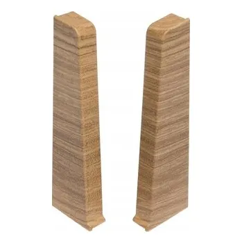Levá koncovka, pravá koncovka Cezar PVC 22 x 75, délka 3 cm, dub
