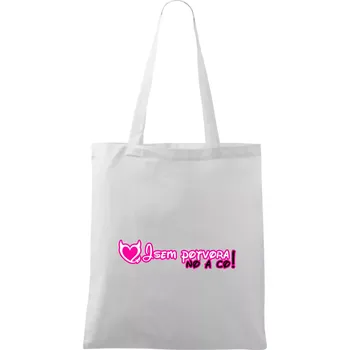 Nákupní taška Jsem potvora, no a co! - Taška bavlněná - 42 x 38 cm ( Bílá )