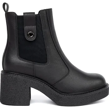 Dámská treková obuv Elegantní dámské černé chelsea boty Sergio Leone, podpatek 7 cm BT743B Velikost: 40