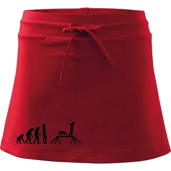 Dámská sukně Evoluce agility žena - Sportovní sukně - two in one - M ( Červená )