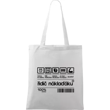 Čárový kód řidič náklaďáku - Taška bavlněná - 42 x 38 cm ( Bílá )