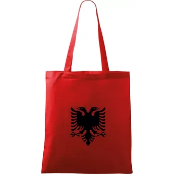 Nákupní taška Albánie orlice - Taška bavlněná - 42 x 38 cm ( Červená )