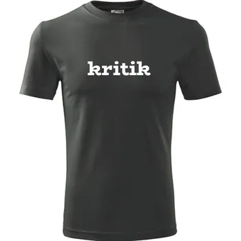 Pánská móda Grafitové tričko Kritik - dárek pro korektora - barva antracit - velikost S