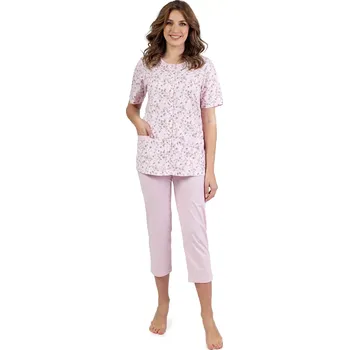 Dámské noční prádlo Dámské pyžamo 694 pink plus - REGINA růžová XXL