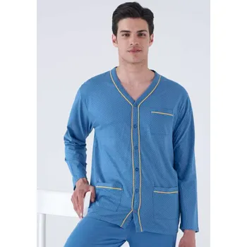 Pánské pyžamo Pánské pyžamo Karelpiu KC8230 3xl Modrá