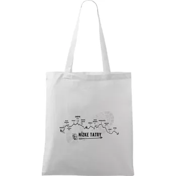 Profil kopca - Nízke Tatry - Taška bavlněná - 42 x 38 cm ( Bílá )