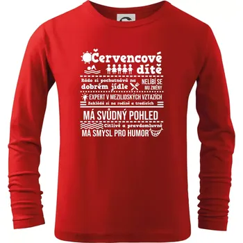 Chlapecké tričko Narozeniny červenec - Triko dětské Long Sleeve - 146 cm/10 let ( Červená )
