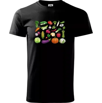 Pánské tričko Zelenina ze zahrádky - Triko extra velké (5-8XL) - 7XL ( Černá )