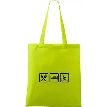 Nákupní taška Eat sleep vodní pólo v řadě - Taška bavlněná - 42 x 38 cm ( Limetková )