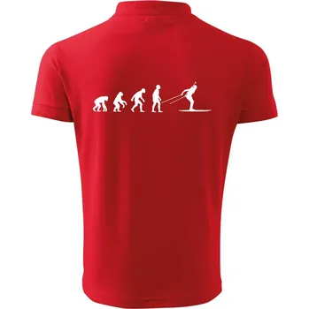 Pánská košile Biathlon Evoluce Běh - Polokošile pánská Pique Polo 203 - L ( Červená )