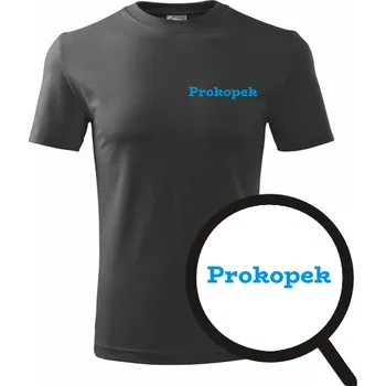 Pánská móda Grafitové tričko Prokopek - tričko se jménem - barva antracit - velikost XL