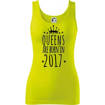 Queens are born in 2017 - Dámské tílko - S ( Limetková )