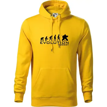 Pánská mikina Evoluce Hockey brankář - Mikina pánská Cape s kapucí - 5XL ( Žlutá )