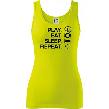 Dámské tričko MMA eat sleep repeat - Dámské tílko - M ( Limetková )