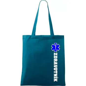 Hvězda života - zdravotník - Taška bavlněná - 42 x 38 cm ( Petrolejová )