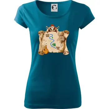 Dámské tričko Cesta rumu - Dámské triko Pure - XS ( Petrolejová )