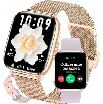 Hodinky Chytré Hodinky Rubicon se třemi řemínky DKF31 zlaté