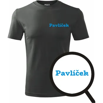 Grafitové tričko Pavlíček - tričko se jménem - barva antracit - velikost XL