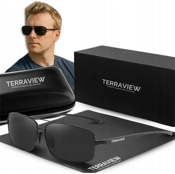 Sluneční brýle Okulary Przeciwsłoneczne Męskie Terraview Pánské sluneční brýle polarizační pilotky s UV400 filtrem