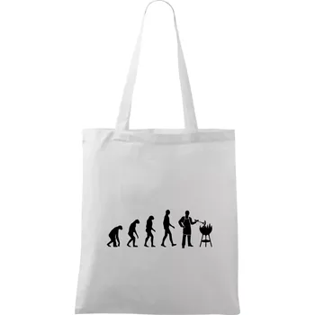 Evoluce Grilování - Taška bavlněná - 42 x 38 cm ( Bílá )