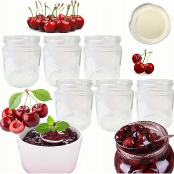 Sklenice Sklenice o objemu 250 ml na džemy džemy , koření a dezerty 6x 66 mm