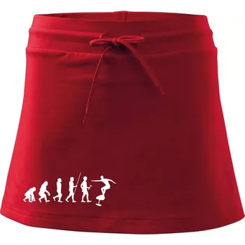 Dámská sukně Evoluce efoil - Sportovní sukně - two in one - XS ( Červená )