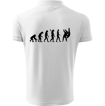 Pánská košile Judo Evoluce boj - Polokošile pánská Pique Polo 203 - 2XL ( Bílá )