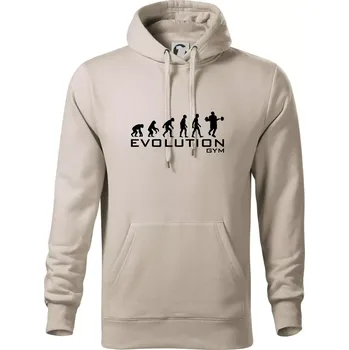 Pánská mikina Evoluce Gym - Mikina pánská Cape s kapucí - 3XL ( Ledově šedá )