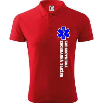 Pánská košile Hvězda života - zdravotnická záchranná služba - Polokošile pánská Pique Polo 203 - S ( Červená )
