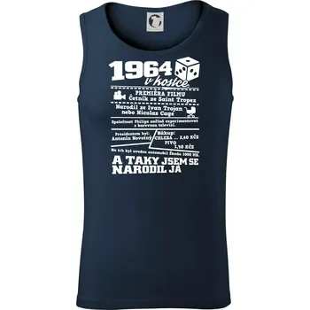 1964 v kostce - Tílko pánské Core - S ( Námořní modrá (velmi tmavá - téměř černá) )