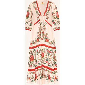 Dámské šaty Farm Rio Dámské Šaty Flower Tapestry S Příměsí Lnu A 3/4...